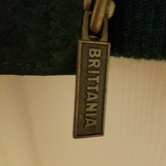 Brittania Outerwear Men Hunted Green wBlack Sleeves Corduroy Bomber Jacket Sz XL - Picture 6 of 14